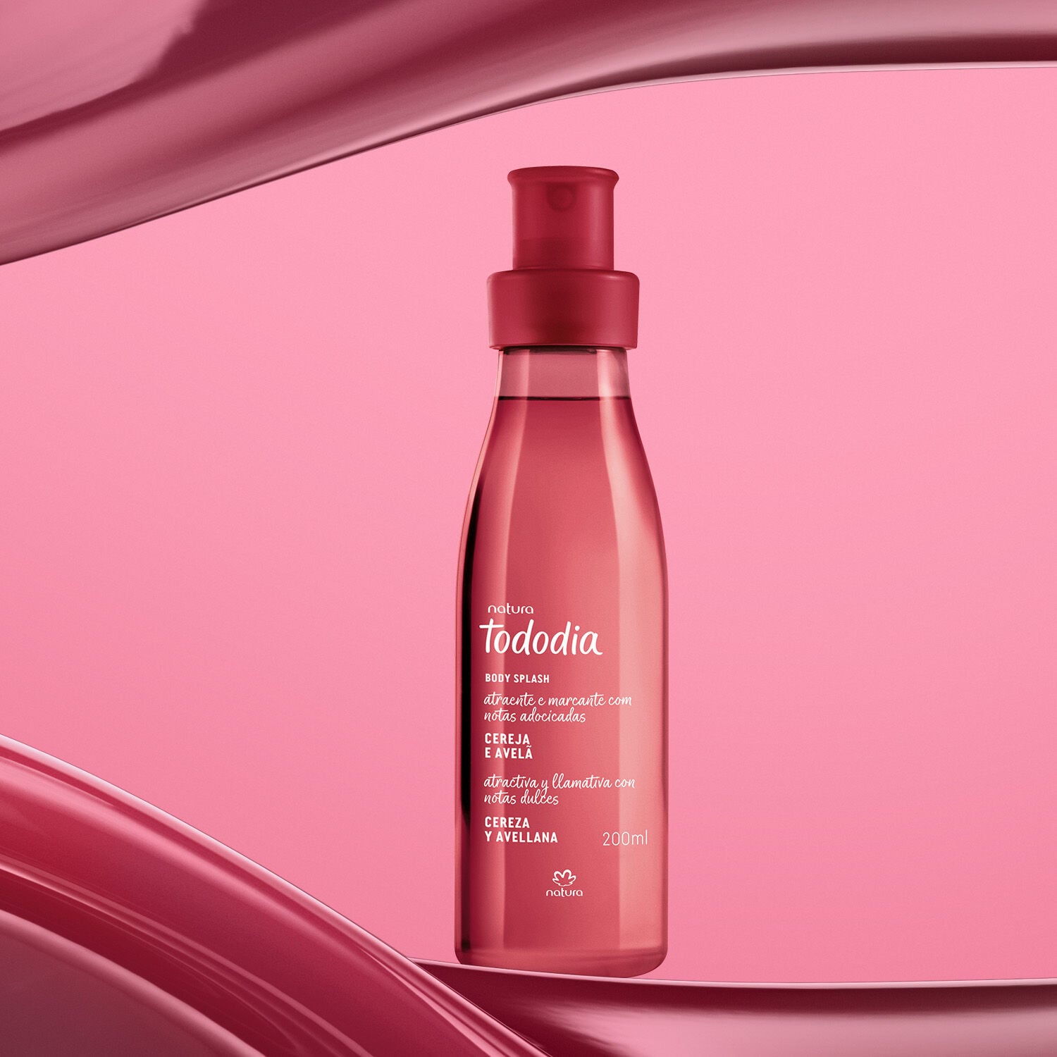 Body splash cereza y avellana de 200 ml de natura