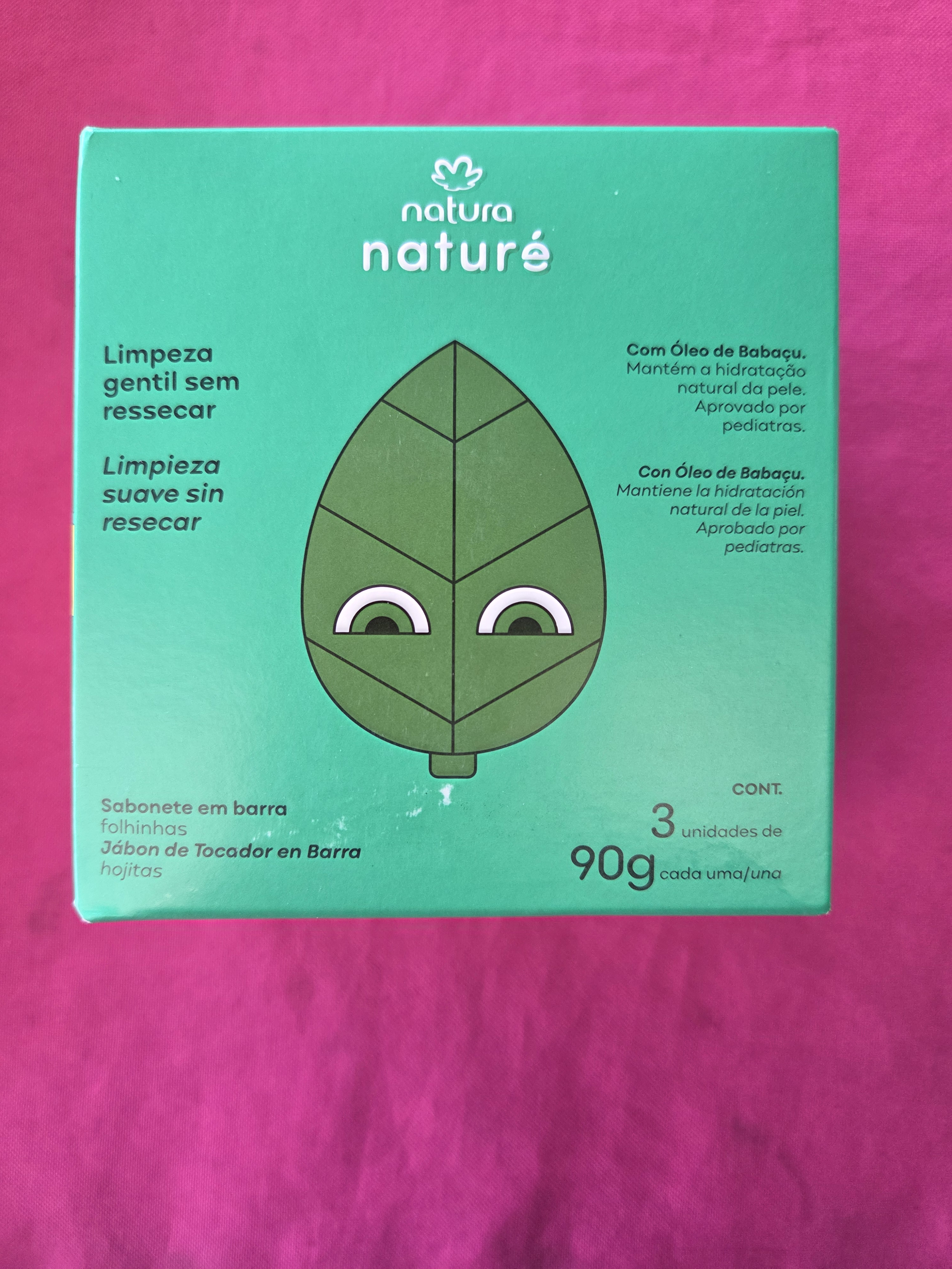 Jabon de tocador en barra nature Kids 3 un x 90 gr c/u