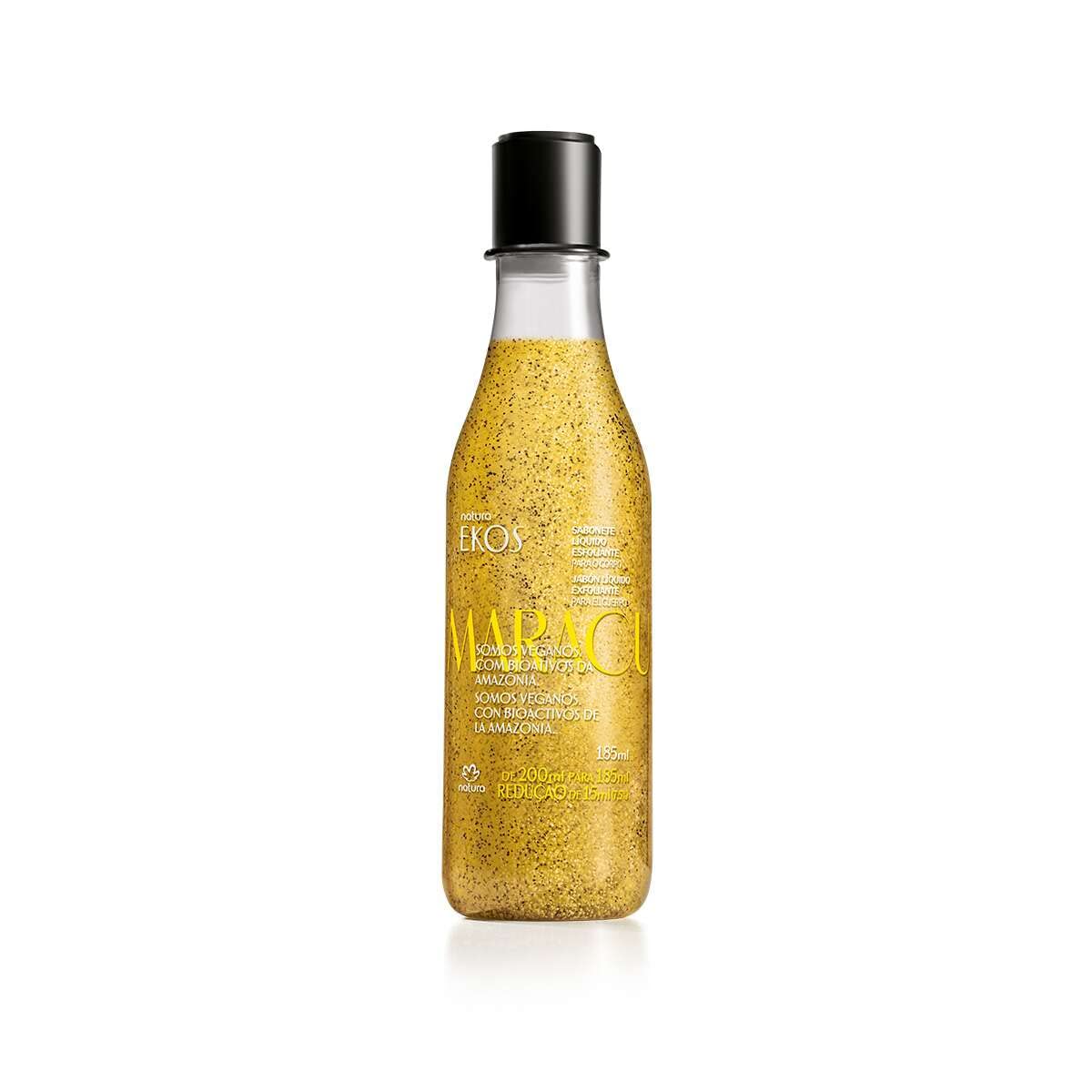 Jabón líquido exfoliante corporal Natura Ekos maracuyá 185 ml