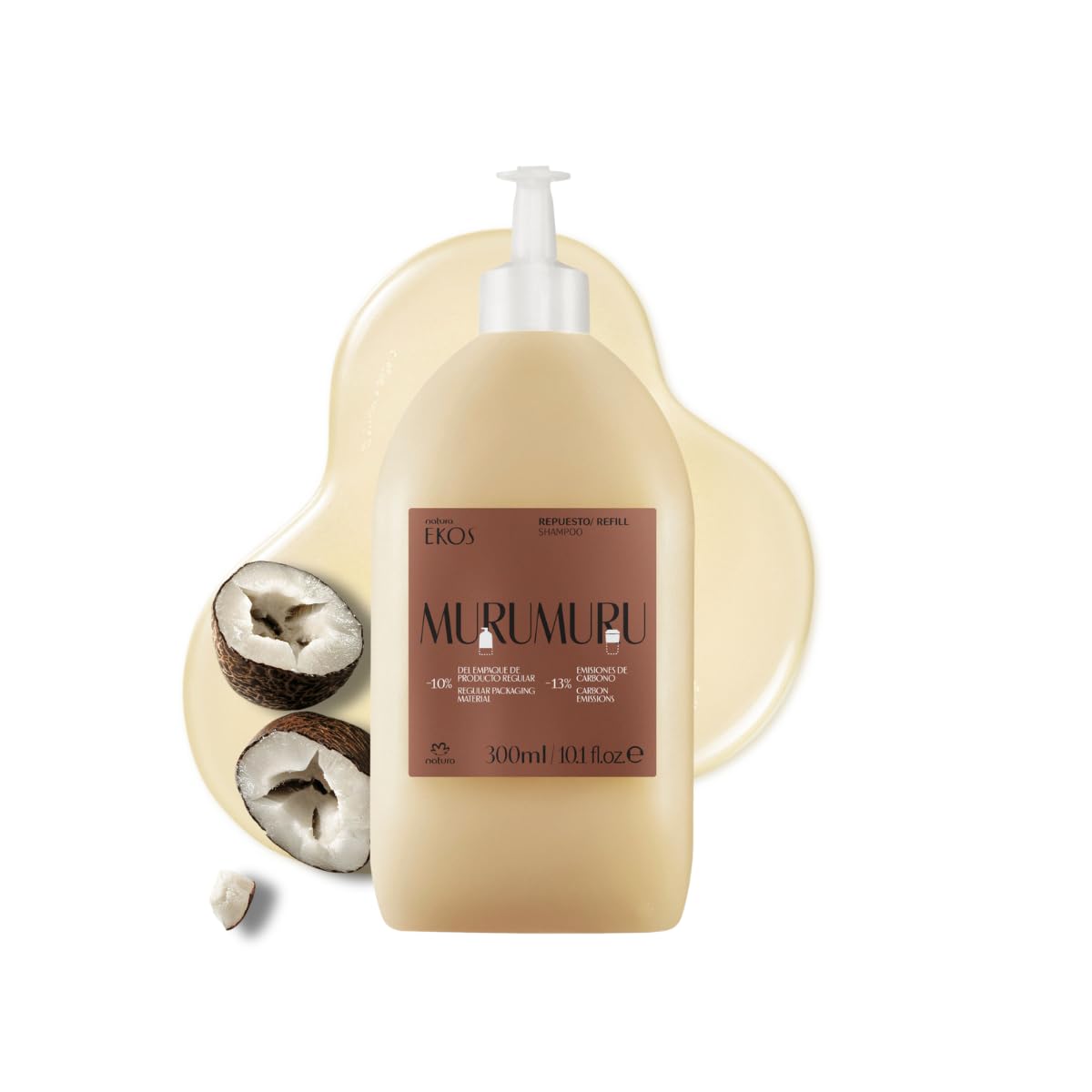 natura- - Recambio de champú restaurador Ekos Murumuru - Anti-daños - Limpia e hidrata el cabello - Combate la sequedad