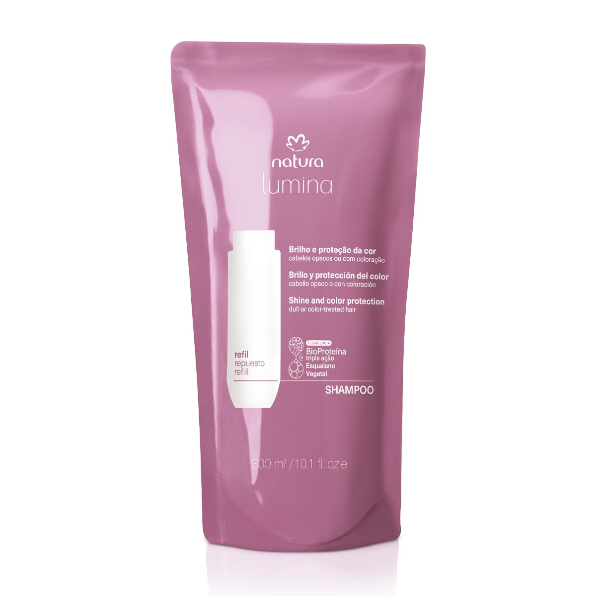 Repuesto Shampoo Revitalizante Brillo y Protección del Color 300 ml Natura Lumina