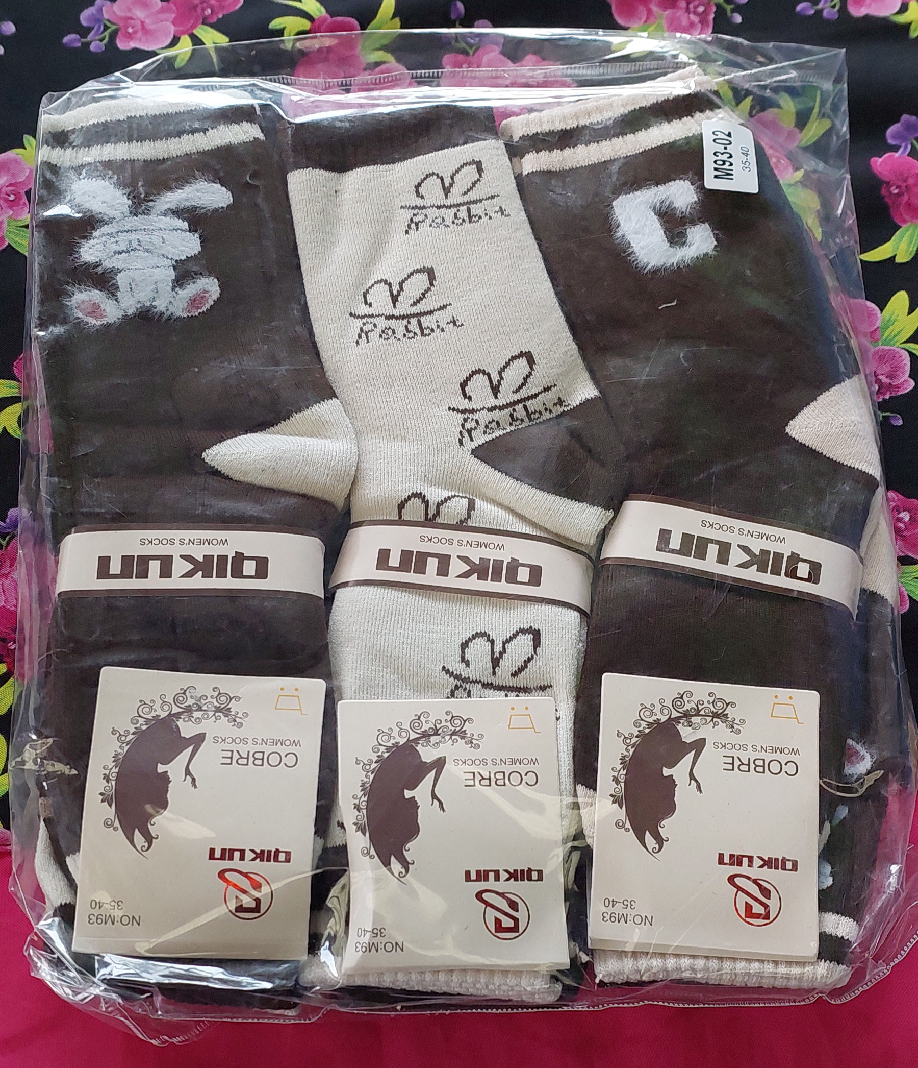 Set x 3 Calcetin dama de cobre (grueso)