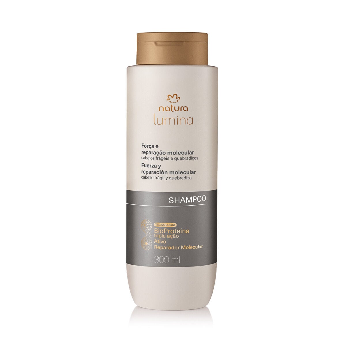 Shampoo fuerza y reparación molecular de 300 ml de natura